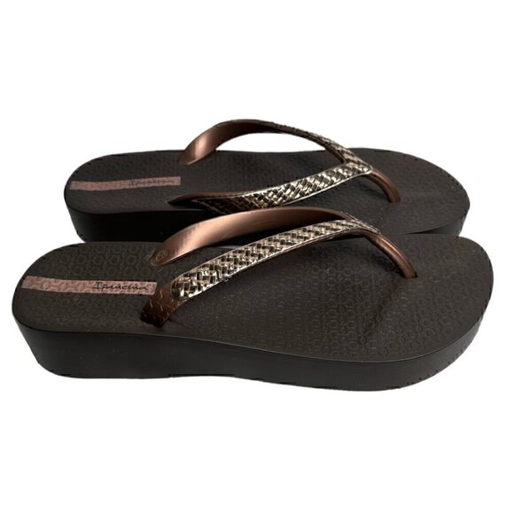 Ipanema Platform Brown Flip Flop Sandals size 9 - NWOB - Picture 6 of 11